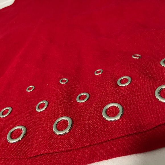 Sioni Red Circle Grommet Skirt❤️ - Picture 3 of 5